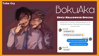 BokuAka’s 🌶SPICY🌶 Halloween  BokuAka Special  Haikyuu texts  CryBaby Repost ⚠️16 [upl. by Yasdnil]