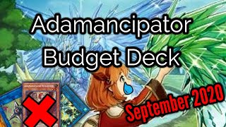 Adamancipator BUDGET Deck Profile Yugioh September 2020 NO Researcher or Halq needed to have fun [upl. by Ailsun]