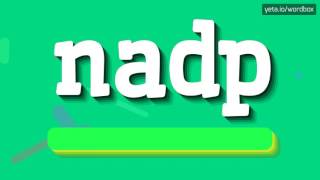 NADP  HOW TO PRONOUNCE IT [upl. by Inig]