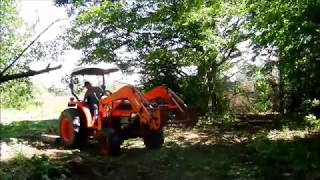 Bush Hogging With a Kubota L5030 Another New tractor [upl. by Terryn]