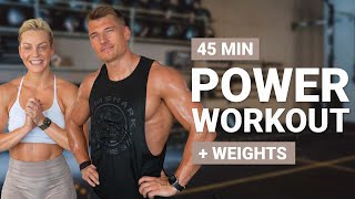 45 MIN POWER WORKOUT  Strength  Conditioning  Full Body DB Workout   Weights  Super Sweaty [upl. by Adnek]