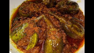 Bharali Vangi  Stuffed Brinjal  Pratus Kitchen [upl. by Standish]