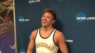 Stevan Micic of Michigan advances to the NCAA semifinals at 133 [upl. by Chuck980]