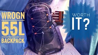 WROGN Laptop Backpack under ₹1000⚡ Trekking Backpack Unboxing  Reality ABOUT WROGN Backpack [upl. by Ailima]