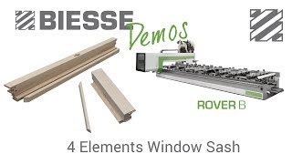 Biesse Rover B  Window sash elements [upl. by Spaulding]