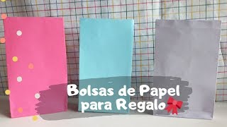 Como hacer Bolsas de papel para regalo FÁCIL [upl. by Placia]