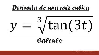 derivada de una función trigonométrica con raíz cubica [upl. by Kalagher401]