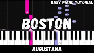 Augustana  Boston Easy Piano Tutorial [upl. by Sergius]