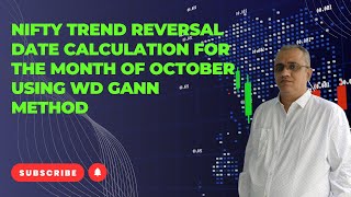 Nifty trend reversal date calculation for the month of October using W D Gann method [upl. by Pollerd]