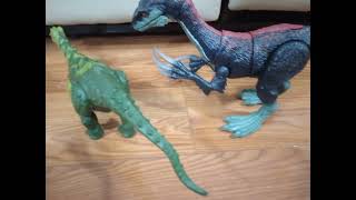 Mattel Mashups Ultimate Round 1 Battle 14 Nigersaurus vs Therizinosaurus [upl. by Ylehsa36]