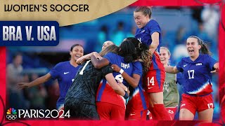 USWNT returns TO THE TOP of the Olympic podium with gold over Brazil  Paris Olympics  NBC Sports [upl. by Naitsirhk]