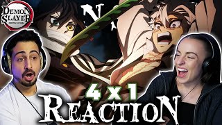 DEMON SLAYER IS BACK And were already crying  Demon Slayer 4x1 REACTION [upl. by Leund]