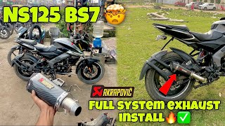 AKRAPOVIC full system exhaust install with ns125 bs7🔥✅ [upl. by Mehta]