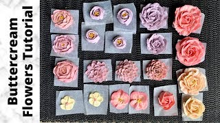 Buttercream Flowers Tutorial  How to Make Buttercream Flowers on Cake  The Home Maker Baker [upl. by Witte]