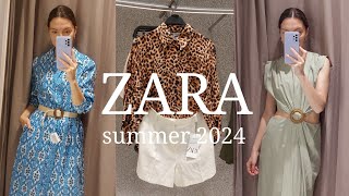 Летняя коллекция ZARA тренды 2024 обзор и примерка 💙 [upl. by Kayley]