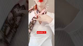 Scarf Styles For Girls And woman 🧣scarfknot shorts ytshorts trending scarftutorial fashion [upl. by Rosabelle839]