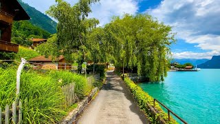 🇨🇭Most Beautiful Village In Switzerland  Oberried am Brienzersee  Swiss Valley Walking Tour [upl. by Grove]