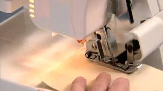 5 4FadenOverlocknaht  Justierung  SINGER 14 SH 654 Overlock [upl. by Haymo]