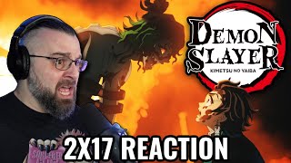 DEMON SLAYER 2X17 REACTION Never Give Up Kimetsu No Yaiba Entertainment District Arc [upl. by Leor]