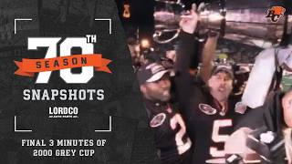 BC Lions 70th Season Snapshots  2000 Season Final 3 Minutes amp Celebration of 2000 Grey Cup [upl. by Spector]