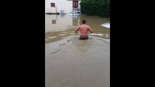 Inondation 2016 bagneaux sur loing plongeon du siècle [upl. by Einnod]