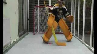 Save Mechanics 8 Inline Hockey Goalie Training and Hesitationwmv [upl. by Nol]