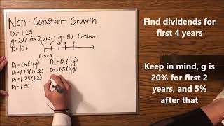 Stock Valuation Non constant Growth [upl. by Mariann]