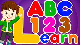 ABC and 123 Learning Videos For Toddlers  ABC Phonics Song For Toddlers  Numbers Song For Kids [upl. by Merry940]