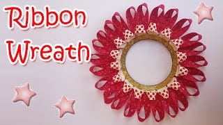 Christmas decorations  DIY Ribbon Wreath  Ana  DIY Crafts [upl. by Ettennil]