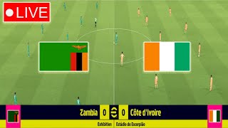 🔴Zambia vs Ivory Coast  AFCON  Africa Cup of Nations Qualifying Match Live [upl. by Aerbma445]