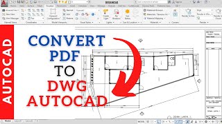 CARA CONVERT PDF KE DWG AUTOCAD BISA DIEDIT [upl. by Rosaleen]