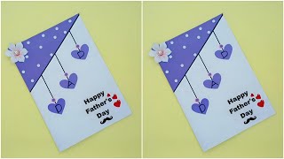 How to make fathers day greeting card 2024  Easyfathers day card idea from paper [upl. by Ag]