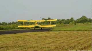 Grumman G164 Ag Cat landing in Nickerie Suriname [upl. by Nonad425]