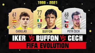 Buffon VS Casillas VS Cech FIFA EVOLUTION 😱🔥 FIFA 98  FIFA 21 [upl. by Tadeas]