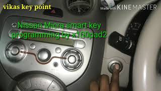 Nissan Micra petrol key programming by x100pad2 [upl. by Forest]