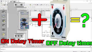 Combination of ON Delay amp OFF Delay Timer On Delay amp OFF Delay Tutorial S7 200 PLC Programming [upl. by Onaireves]