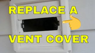 REPLACING Outside VENT Cover SLATS or Hood on Dryer Duct or Bathroom Vent on Roof DIY Exterior Slat [upl. by Ulrikaumeko277]