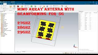 mimo Array Antenna With Beamforming for 5G [upl. by Rebhun]