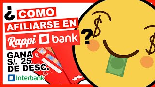 🤑 Como AFILIARSE a RAPPI BANK Tarjeta de Crédito y Debito  GANA DINERO 20 Soles por Registrarse [upl. by Stochmal]