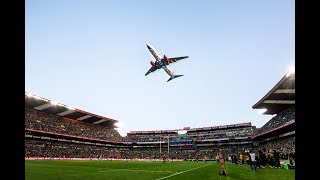 FlySafair Flies Over Ellis Park Stadium  24 June 2017 [upl. by Lashonde]