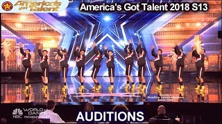 Junior New System JNS FILIPINO High Heels Dance Group Americas Got Talent 2018 Auditions S13E01 [upl. by Laehpar]