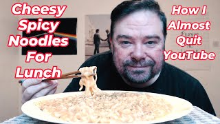 ASMR HIFILOFI  Eating Cheesy Spicy Noodles How I Almost Quit YouTube [upl. by Toffey]