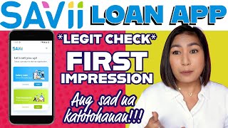 Savii Salary Loan App First Impression  It is not for Everybody [upl. by Zenia]