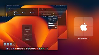 Windows 11 Mac Theme with Glass Effect [upl. by Rayshell145]