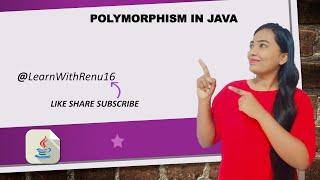 Polymorphism in Java  by LearnWithRenu16  education  youtubevideo [upl. by Dnalra]