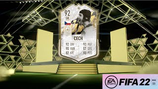 ICON MOMENTS CECH REVIEW  92 ICON MOMENTS PETR CECH PLAYER REVIEW FIFA 22 ULTIMATE TEAM [upl. by Grider763]