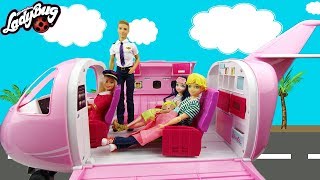 Miraculous doll Family LOL Surprise Airplane Travel La Famille Miraculous poupées voyage en avion [upl. by Ignacia]