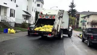 City of Worcester DPW amp P 5011  International 7400 PakMor Rear Loader [upl. by Derriey62]