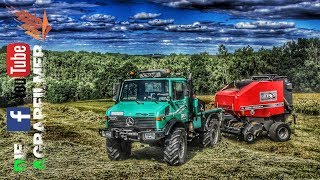 Heu pressen  Unimog U1700  Massey Ferguson 167V  Die Agrarfilmer HD [upl. by Moreno]