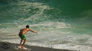 Brandon Sears Pro Skimboarding Movie  Exile Skimboards [upl. by Annaed]